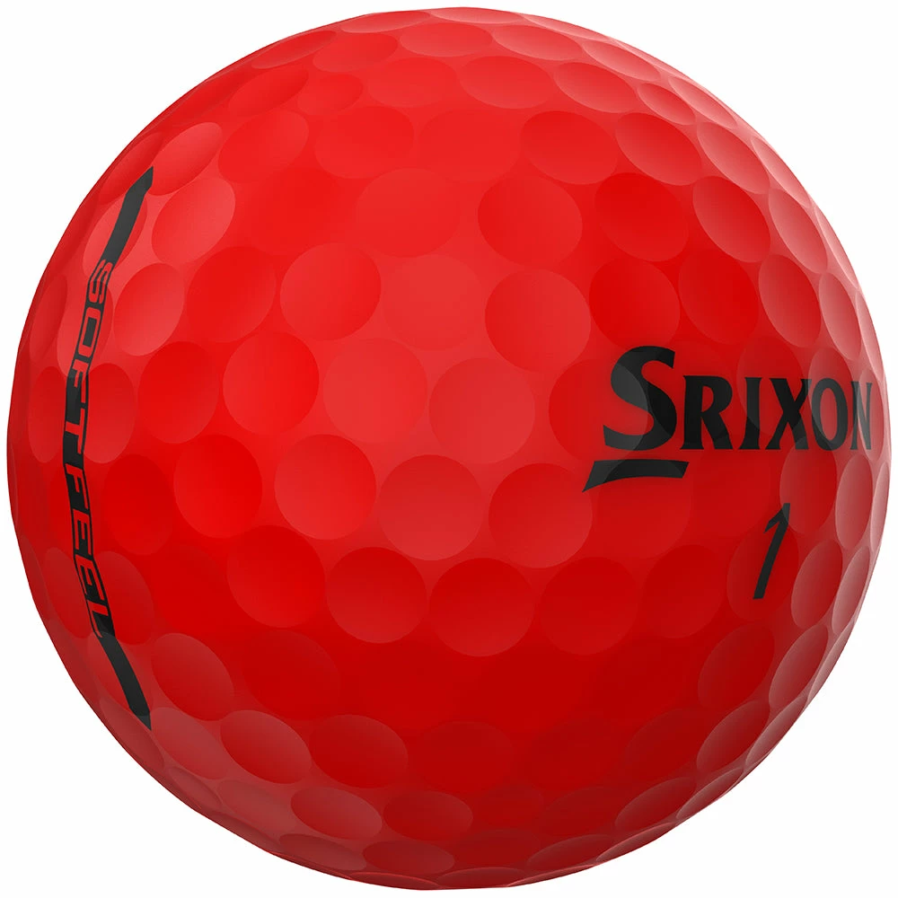 Srixon Soft Feel Brite Red Colour Golf Balls - Image 2