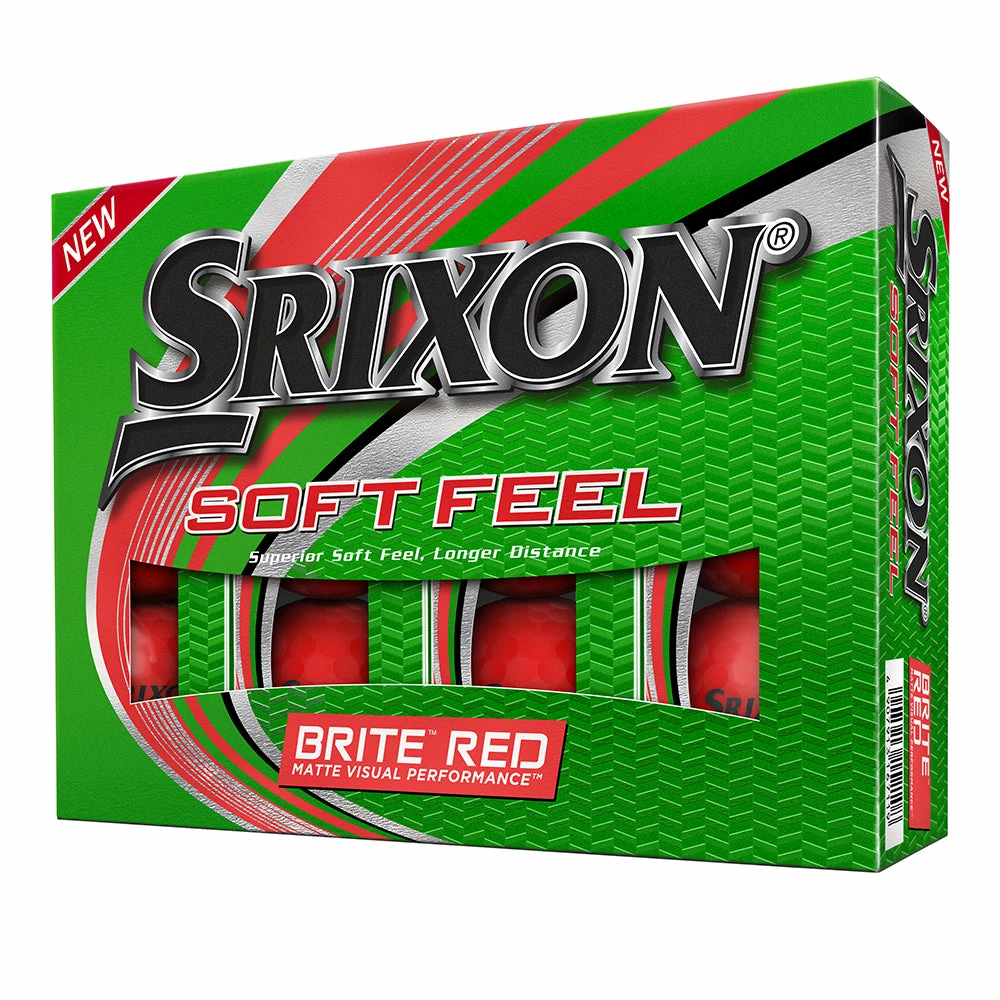 Srixon Soft Feel Brite Red Colour Golf Balls - Image 3