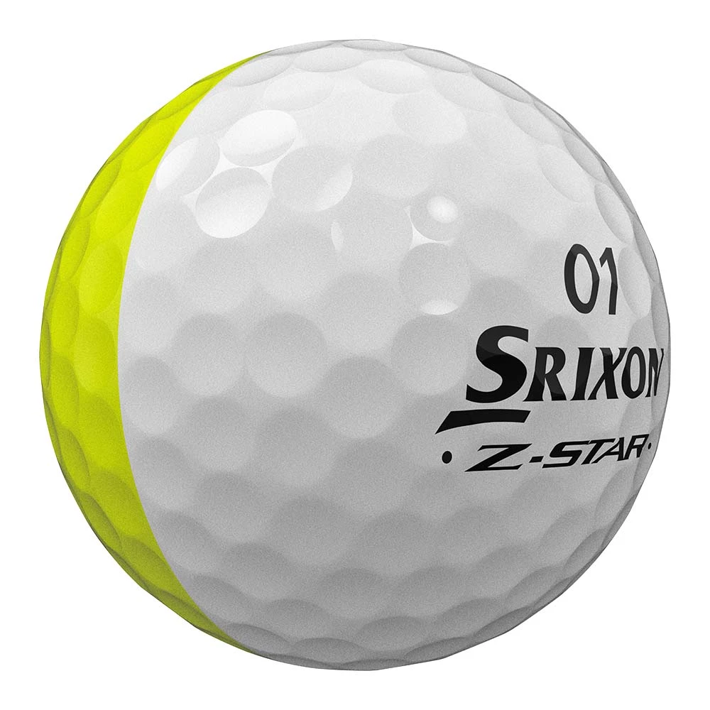 Srixon Z-Star Divide White/Yellow 3 Ball Sleeve - Image 2