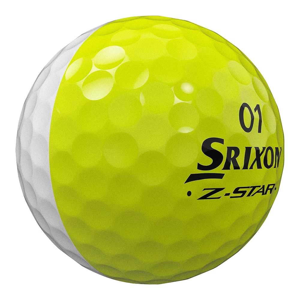 Srixon Z-Star Divide White/Yellow 3 Ball Sleeve - Image 3